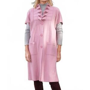 NEW NOEN juni longline waistcoat in blush